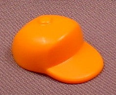 Playmobil Orange Baseball Style Cap Or Hat With A Squared Front