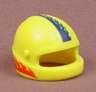 Playmobil Yellow Motorcycle Helmet With Blue & Red Stripes, 9958
