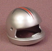 Playmobil Silver Racing Helmet with Blue & Red Stripes, 5117