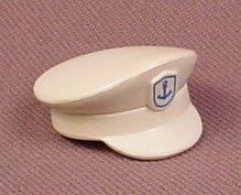 Playmobil White Captain's Hat With A Peak & Blue Anchor Insignia