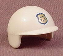 Playmobil White Smooth Police Motorcycle Helmet