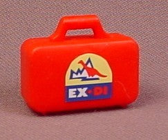 Playmobil Red Suitcase With A Dinosaur Discovery Logo
