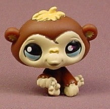 Littlest Pet Shop #1122 Dark Brown Baby Chimpanzee