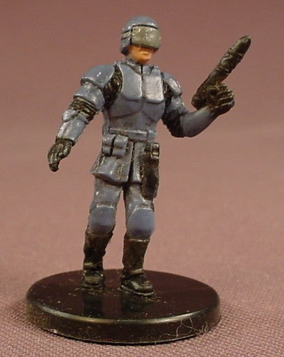 Star Wars Miniatures Galactic Alliance Trooper Figure With The Card, 32/60, Legacy Of The Force Series