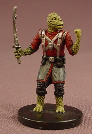 Star Wars Miniatures Trandoshan Scavenger Figure With The Card, 39/40, The Clone Wars Series