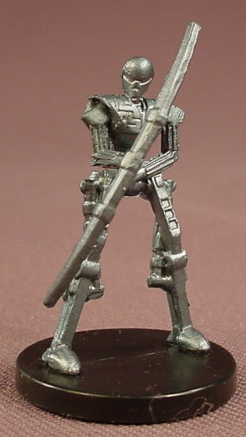 Star Wars Miniatures Krath War Droid Figure With The Card, 08/40, Jedi Academy Series