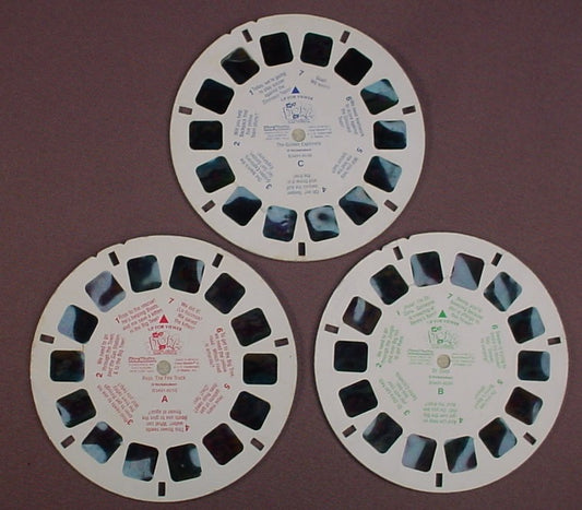 View-Master Set Of 3 Reels, Dora The Explorer, B3491-6019, A Rojo The Fire Truck, B Dr Dora, C The Golden Explorers, 2013 Nickelodeon