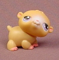 Littlest Pet Shop Tan Hamster or Gerbil with Blue Eyes, 2004 Hasbro