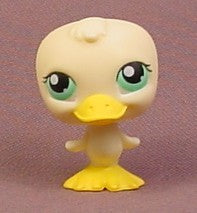 Littlest Pet Shop #199 Yellow Or Cream Baby Duck With Green Eyes