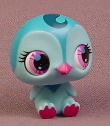 Littlest Pet Shop #2737 Pale Blue & Teal Penguin With Fancy Purple