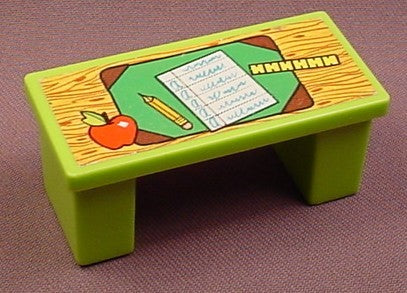 Fisher Price Vintage Lime Green Teacher's Desk (A), 923 Play Family