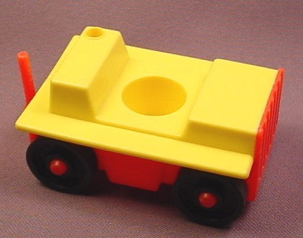 Fisher Price Vintage Yellow Tram Truck With Red Base, Single Seat