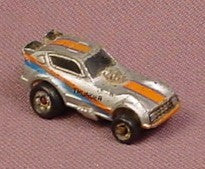 Micro Machines 1986 Plymouth Arrow Funny Car, Silver With Orange