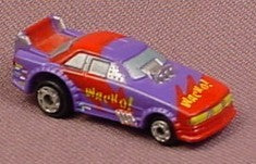 Micro Machines 90's Red Thunderbird Funny Car Dragster Purple & Red