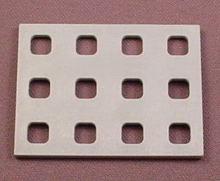 Playmobil Gray System X Base Plate With Holes In A 2 By 4 Grid, Gre