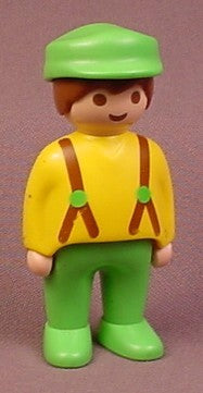 Playmobil 123 Adult Male Farmer Figure With Green Hat & Pants, Yell