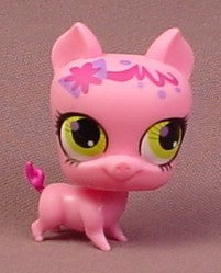 Littlest Pet Shop #3056 Pink Pig With Lime Green Fancy Eyes With Ey