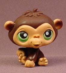 Littlest Pet Shop #223 Dark Brown Baby Gorilla Ape Monkey Chimp