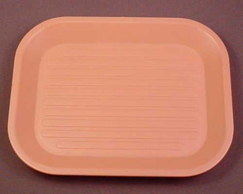 Fisher Price Pink Rectangular Meat Tray With 8 Ribs In The Bottom