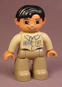 Lego Duplo 47394 Male Articulated Figure, Tan Shirt, Brown Pants