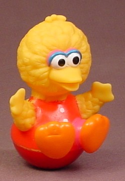 Sesame Street Baby Big Bird Weeble Style Toy, 3 5/8 Inches Tall