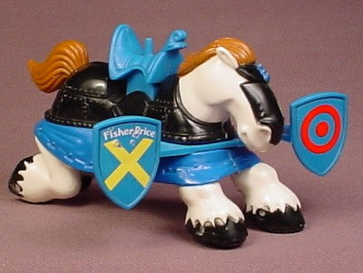 Fisher Price Horse With Blue Jousting Targets & Saddle, 7123 77123