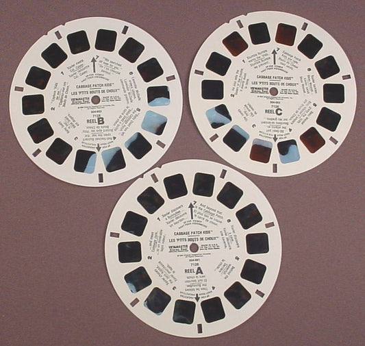 View-Master Set Of 3 Reels, Cabbage Patch Kids, 7128-004, 7128-004 681, 1984 Original Appalachian Artworks, O.A.A