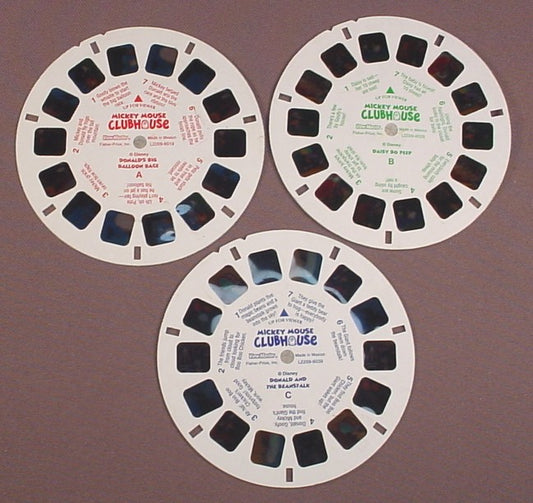 View-Master Set Of 3 Reels, Disney Mickey Mouse Clubhouse TV Show, L2209-6019, L2209-6029, L2209-6039, Fisher Price