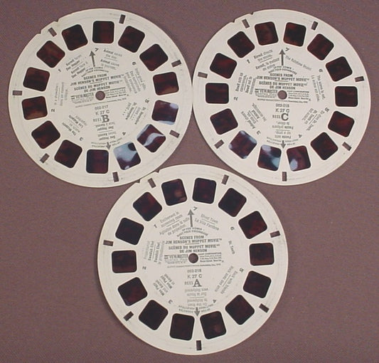 View-Master Set Of 3 Reels, Scenes From Jim Henson's Muppet Movie, K 27 C, K27C, Muppets Characters, Henson Associates