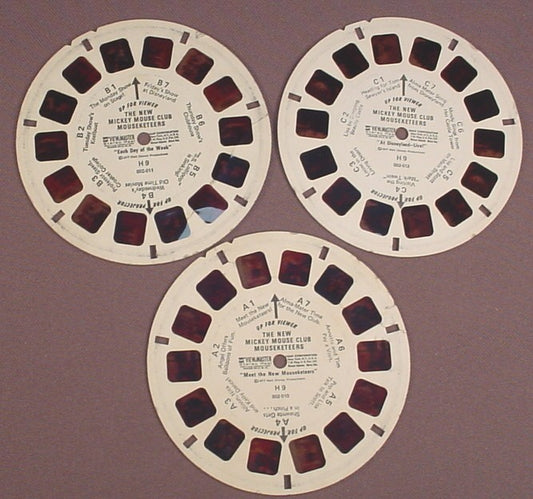 View-Master Set Of 3 Reels, Disney The New Mickey Mouse Club Mouseketeers, H 9, H9, 1977 Walt Disney Productions