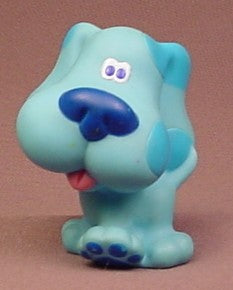 Blue's Clues Blue Dog Figure Toy, 2 3/8" Tall Hollow Plastic, 1998