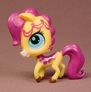 Littlest Pet Shop #3027 Yellow & Purple Horse