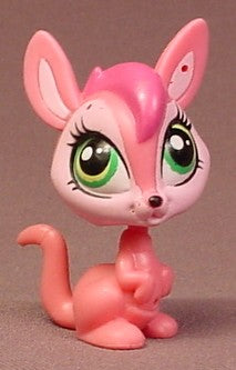 Littlest Pet Shop #3656 Lola Hopalong Pink Wallaby With Green Eyes