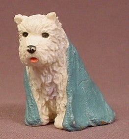 Puppy In My Pocket White Westie Dog With A Blue Blanket