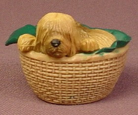 Puppy In My Pocket French Briard Dog In A Basket