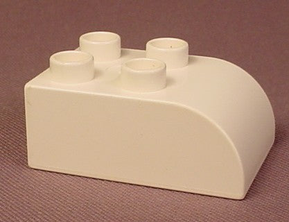 Lego Duplo 2302 White 2X3 Brick With Curved Top