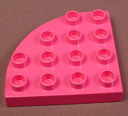 Lego Duplo 98218 Dark Pink Brown 1/4 Round 4X4 Corner Plate