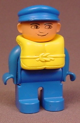 Lego Duplo 4555 Male Articulated Figure With Yellow Life Jacket