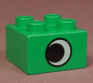 Lego Duplo 3437 Green 2X2 Brick With An Eye Without A Pupil Pattern