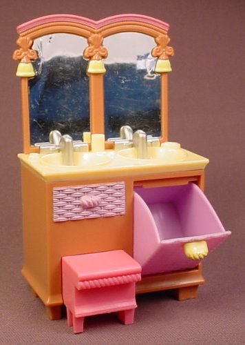 Fisher Price Loving Family Dollhouse Double Sink Vanity With Mirror