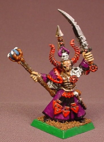 Warhammer 40K Realm Of Chaos Painted Metal Sorcerer Champion Figure