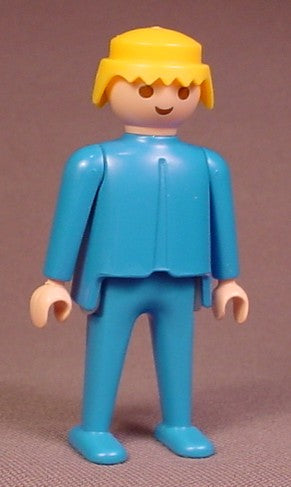 Playmobil Adult Male Figure Classic Style In Blue Outfit