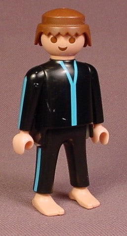 Playmobil Male Skin Diver Figure Brown Hair Black Wet Suit