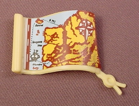 Playmobil Cream Unrolled Scroll With Treasure Map Sticker, 3053
