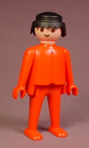 Playmobil Male Figure, Classic Style, Red Clothes & Hands