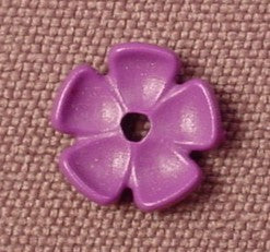 Playmobil Purple Flower, 5 Petal, Hole In Center To Fit On Studs