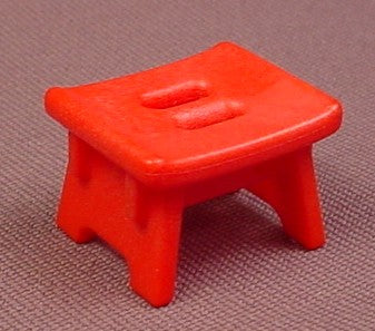 Playmobil Red Stool, Square With Solid Side Legs, 3007 5344