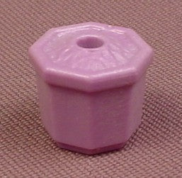 Playmobi Purple Flower Pot, 8 Sided With Single Hole In Center
