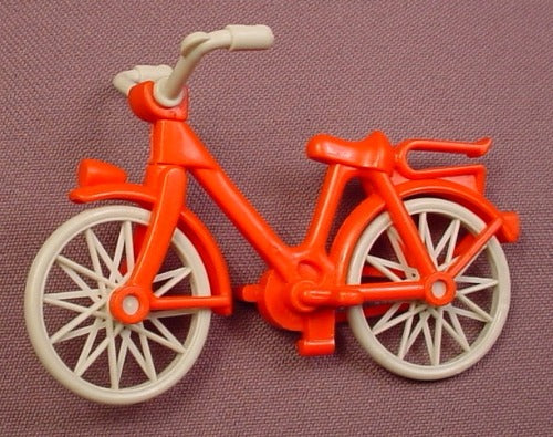 Playmobil Red And Gray Bicycle Or Bike, 3316X 3418 3486 3573 3576
