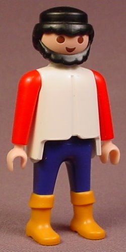 Playmobil Adult Male Royal Guard Figure In A Red & White Shirt With